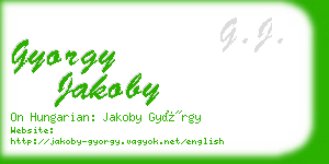 gyorgy jakoby business card